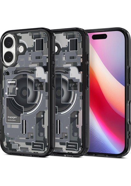 iPhone 17 ile uyumlu ince MagSafe Kılıf Ultra Hybrid Sararma Karşıtı DuraClear™ Hava Kanalı Teknolojisi™ Askeri Sınıf Koruma MagFit Zero One Black Tasarım Kapak - ACS10089 fiyatları
