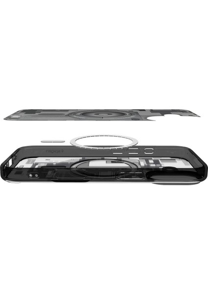iPhone 17 ile uyumlu ince MagSafe Kılıf Ultra Hybrid Sararma Karşıtı DuraClear™ Hava Kanalı Teknolojisi™ Askeri Sınıf Koruma MagFit Zero One Black Tasarım Kapak - ACS10089 indirimleri