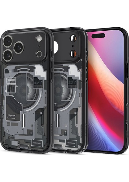 iPhone 17 Pro ile Uyumlu ince MagSafe Kılıf Ultra Hybrid Sararma Karşıtı DuraClear™ Hava Kanalı Teknolojisi™ Askeri Sınıf Koruma MagFit Zero One Black Tasarım Kapak - ACS10073 fiyatları