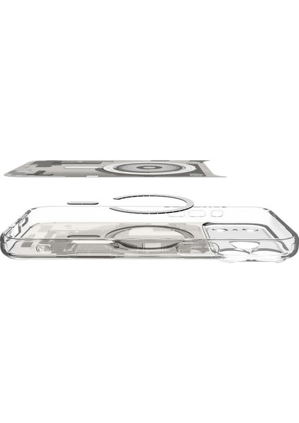 iPhone 17 Pro Max ile uyumlu ince MagSafe Kılıf Ultra Hybrid Sararma Karşıtı DuraClear™ Hava Kanalı Teknolojisi™ Askeri Sınıf Koruma MagFit Zero One Natural Titanium Tasarım Kapak - ACS10041