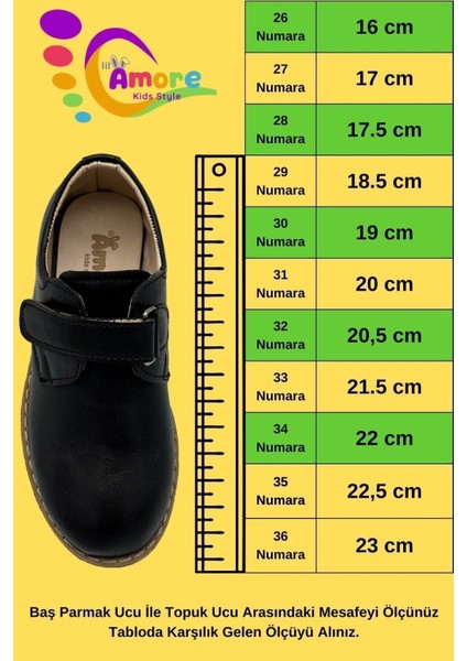 Lilamore Cırtlı Okul Ayakkabısı Erkek Çocuk Klasik Okul Sünnet Düğün Ayakkabı Siyah