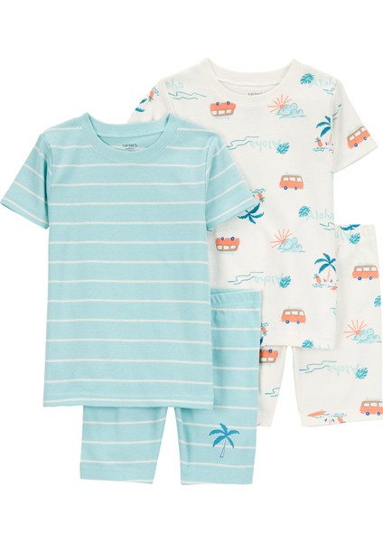 Erkek Bebek Pijama Set 4'lü Paket