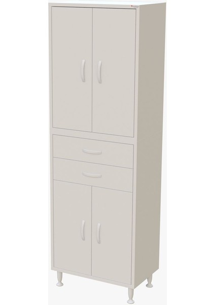 Trendline Era 54 x 183,5 x 32,5 cm 4 Kapaklı 2 Çekmeceli Mutfak Dolabı Çok Amaçlı Dolap indirimleri