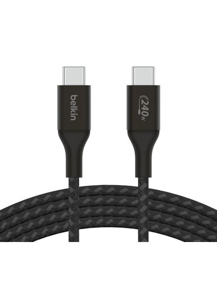 Boostcharge Örgülü Usb-C Uyumlu Hızlı Şarj Kablosu 240W Siyah 1 Metre