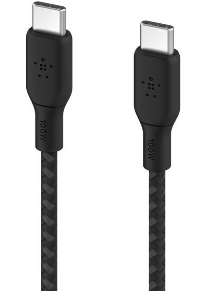 Usb-C Usb-C Usb-If Sertifikalı Çift Örgülü Data ve Şarj Kablosu, 100W, 2 Metre, 25000 Bükülmeye Kadar Dayanıklı, Siyah fiyatları