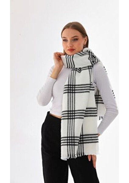 Kadın Yumuşak Dokulu Ekose Atkı