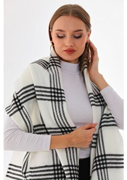 Kadın Yumuşak Dokulu Ekose Atkı