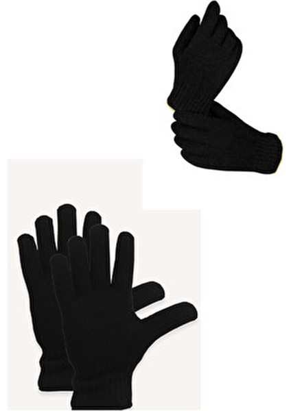 Termal Yün Erkek Eldiven Çift Katlı Siyah Kış Sezonu fırsatları