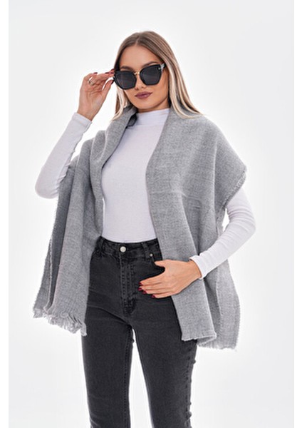 Kadın Yumuşak Dokulu Gri Düz Atkı fiyatları