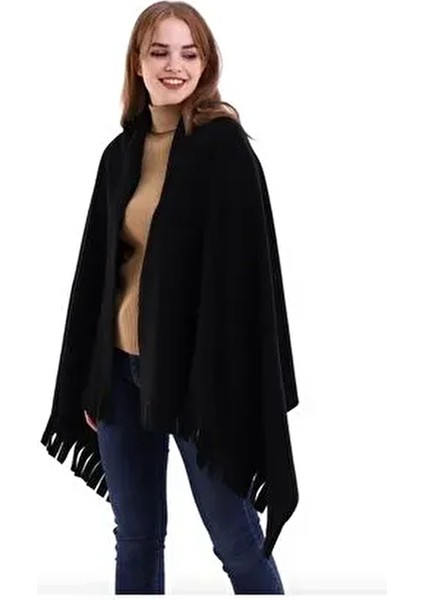 Siyah Cafe Restorant Otel Polar Omuz Şalı Atkı Kaskol