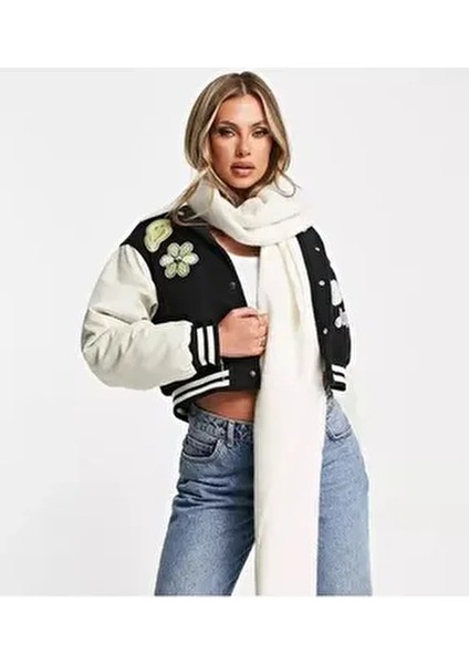 Sade Kalın Yumuşak Beyaz Atkı