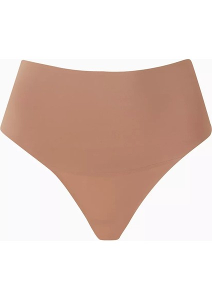 Smoothing Intimates Yüksek Bel Tanga, Pürüzsüz ve Dikişsiz, Siena Renk