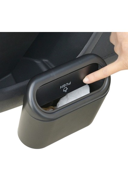 Oto Aksesuar Araba Çöp Kutusu Siyah Portatif Araç Içi Taşınabilir Kapaklı Organizer Çöp Kovası fiyatları