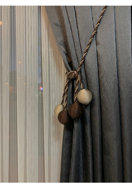 Modern Sarım 4 Toplu Braçol Kornişe Takmatik Ipli Tavan Perde Aksesuarı