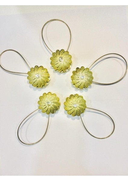 Gold Mıknatıslı Perde Mandalı 5 Adet