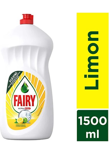 Fairy Temiz & Ferah Sıvı Bulaşık Deterjanı 1500 ml Limon Kokulu