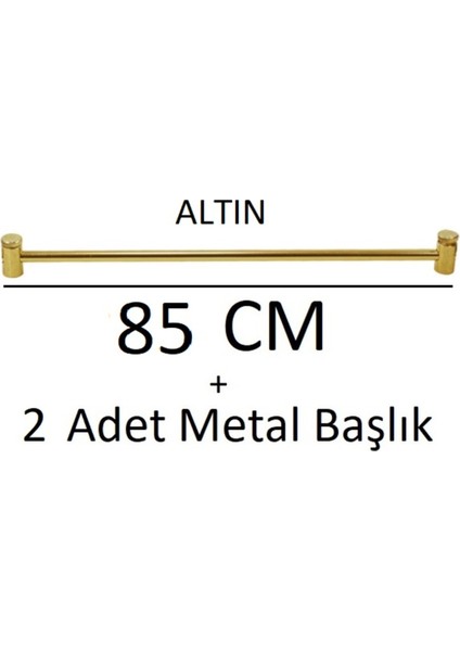 Altın Sarısı Metal Briz Çubuğu 1 Adet + Başlıkları
