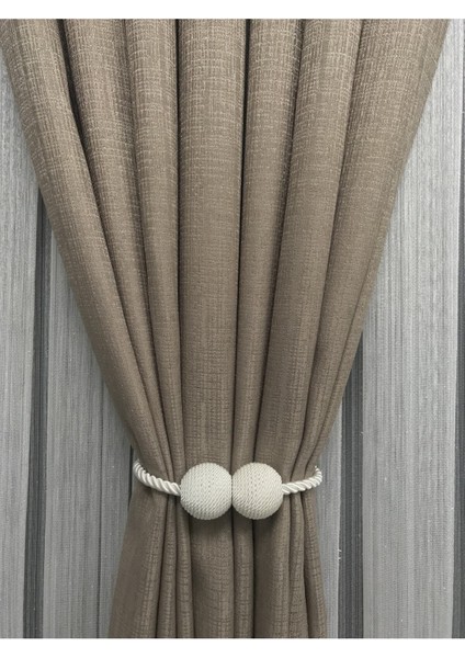 Mıknatıslı Ip Sarım Perde Mandalı Krem Perde Tokası Perde Aksesuarı