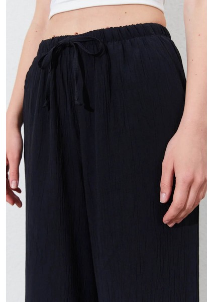 Palazzo Modal Siyah Kadın Pantolon 66-1832 modelleri