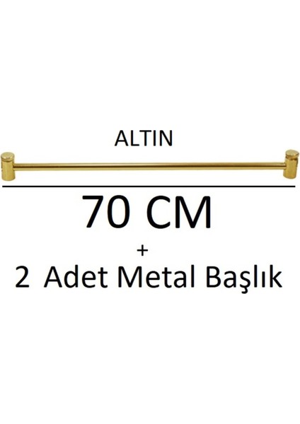 Altın Sarısı Metal Briz Çubuğu 1 Adet + Başlıkları