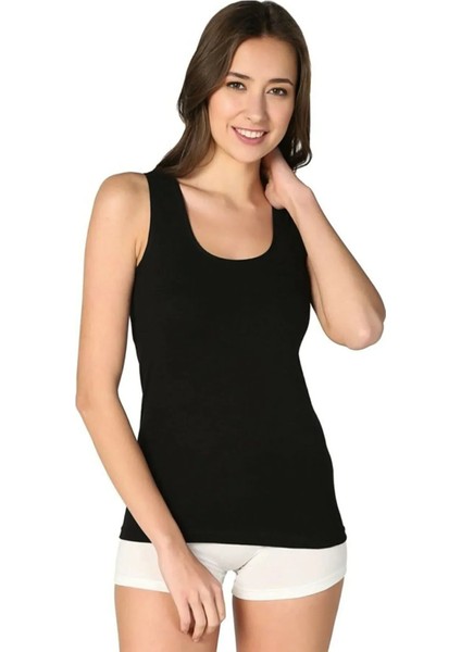 Kadın Ribana Esnek Yapılı Pamuklu Geniş Askılı Atlet TKD0136 12'li Avantajlı Süper Paket modelleri