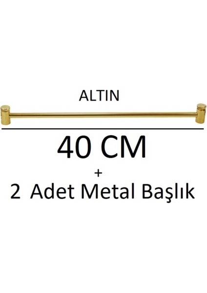 Altın Sarısı Metal Briz Çubuğu 1 Adet + Başlıkları
