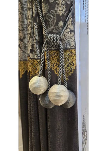 -Perde Aksesuarı Saten 4 Top Brocol