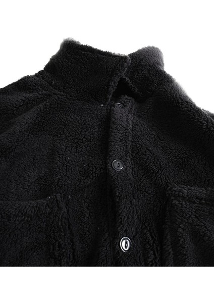 Kadın Slimfit Peluş, Polar, Düğmeli, Teddy Gömlek Yaka, Cepli, Sıcak Tutucu Yumuşak Kışlık Ceket indirimleri