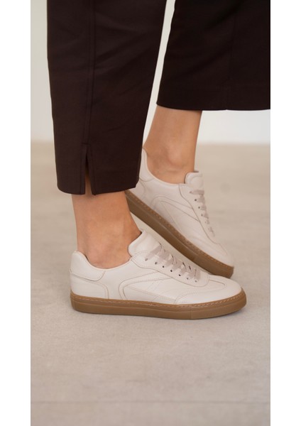 Faye Bej Düz Taban Kadın Spor Ayakkabi