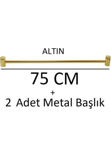 Altın Sarısı Metal Briz Çubuğu 1 Adet + Başlıkları