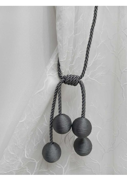 Modern Sarım 4 Toplu Braçol Kornişe Takmalık Ipli Tavan Perde Aksesuarı