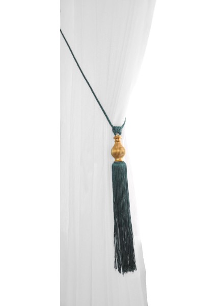 Yeşil Altın Fon Perde Tavan Bağlama | Püsküllü Braçol | Kornişe Takmatik Ipli Perde Aksesuarı fırsatları