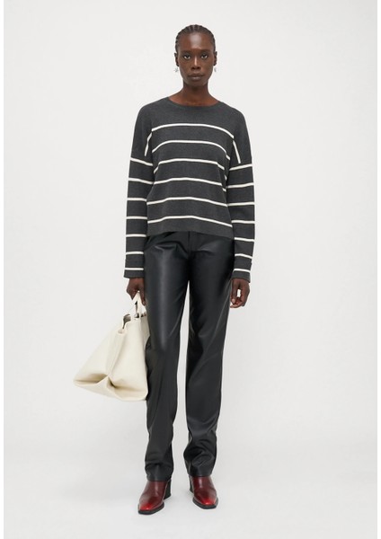 15350243 Cizgili Kadin Sweat - Antrasit Cizgili modelleri