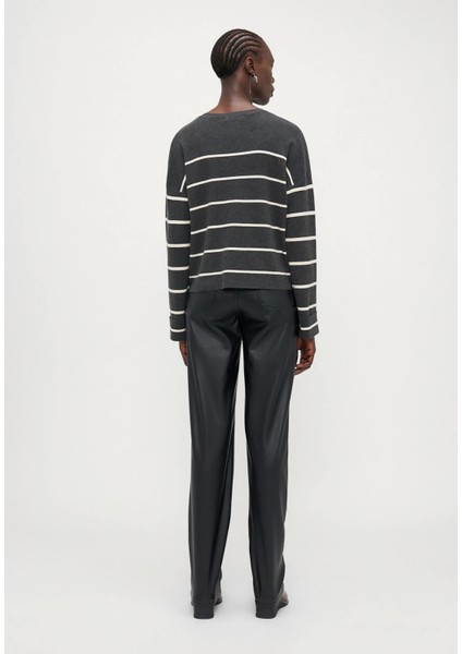 15350243 Cizgili Kadin Sweat - Antrasit Cizgili fırsatları