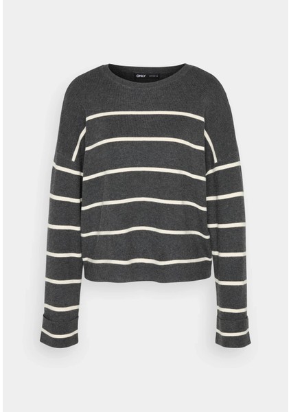 15350243 Cizgili Kadin Sweat - Antrasit Cizgili indirimleri