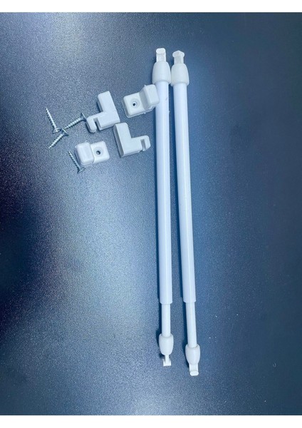 Beyaz Briz Perde Çubuğu (Kelebek Perde Çubuğu) 60-80CM modelleri