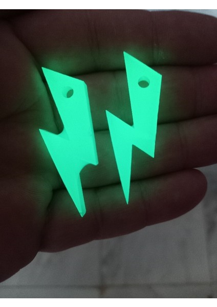 Fosforlu Duvar Saati Çap 25 cm Karanlıkta Parlayan Fosforlu Şimşek Küpe Seti fırsatları