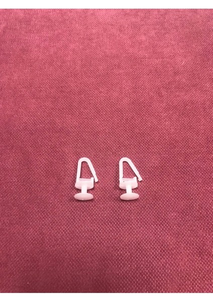 Geçmeli (Kilitli) Perde Korniş Düğmesi-Kancalı Perde Ruleti 100'LÜ Paket