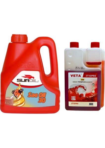 2t Ölçekli Yağ - Suroil 3lt Zincir Yağ Seti