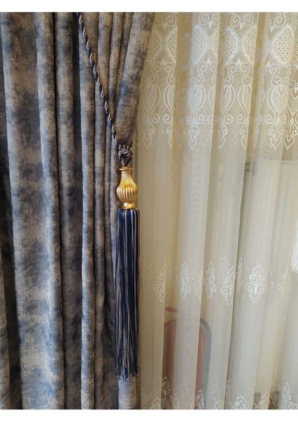 Fon Perde Toplama Aparatı Kornişe Takmatik Tavan Braçolu Perde Aksesuarı Perde Süsü (2 Adet)