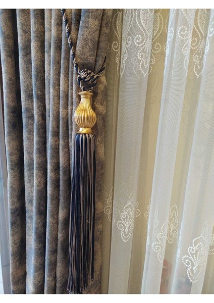 Fon Perde Toplama Aparatı Kornişe Takmatik Tavan Braçolu Perde Aksesuarı Perde Süsü (2 Adet) fiyatları