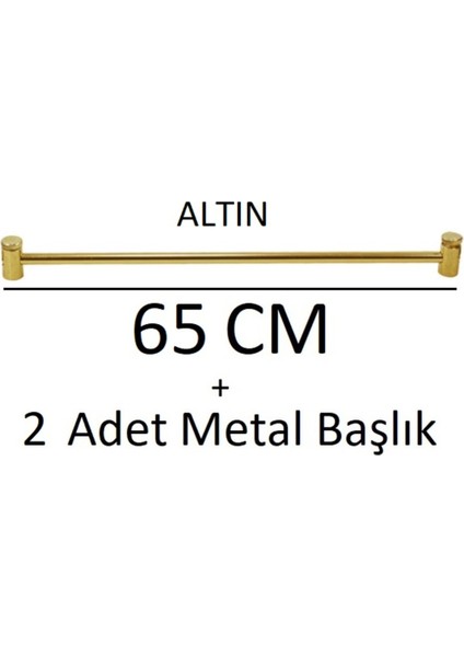 Altın Sarısı Metal Briz Çubuğu 1 Adet + Başlıkları