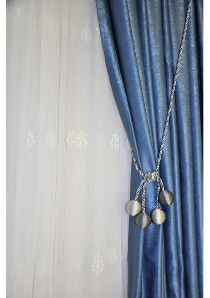 Modern Sarım 4 Toplu Braçol Kornişe Takmatik Ipli Tavan Perde Aksesuar Antrasit-Gri indirimleri