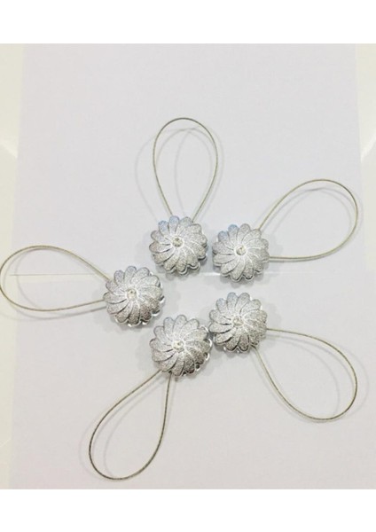 Gri Mıknatıslı Perde Mandalı 5 Adet