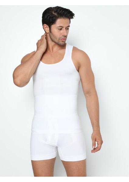 Secret Moda Beyaz Erkek Göbek Bel Karın Korsesi Atlet Korse fiyatları