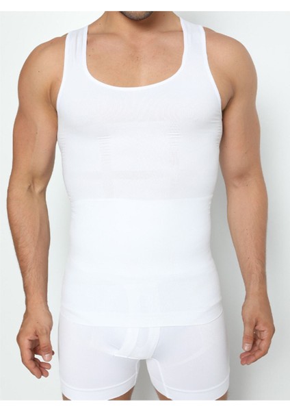 Secret Moda Beyaz Erkek Göbek Bel Karın Korsesi Atlet Korse modelleri