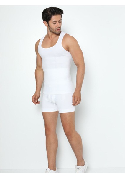 Secret Moda Beyaz Erkek Göbek Bel Karın Korsesi Atlet Korse fırsatları