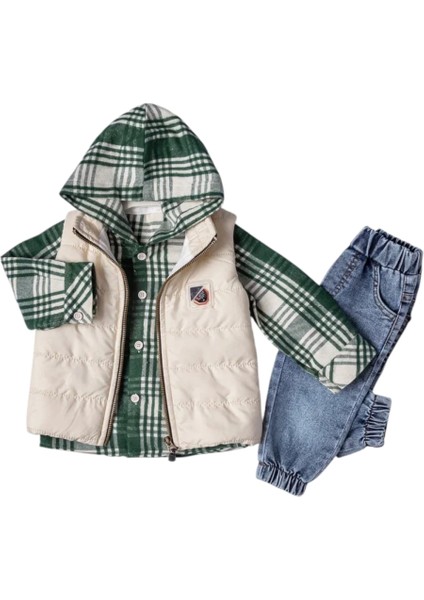 3 Lü Yelekli Erkek Takım