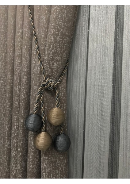 Modern Sarım 4 Toplu Braçol Kornişe Takmatik Ipli Tavan Perde Aksesuarı 1 Adet