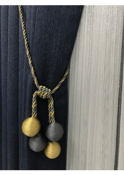 Modern Sarım 4 Toplu Braçol Kornişe Takmatik Ipli Tavan Perde Aksesuarı 1 Adet